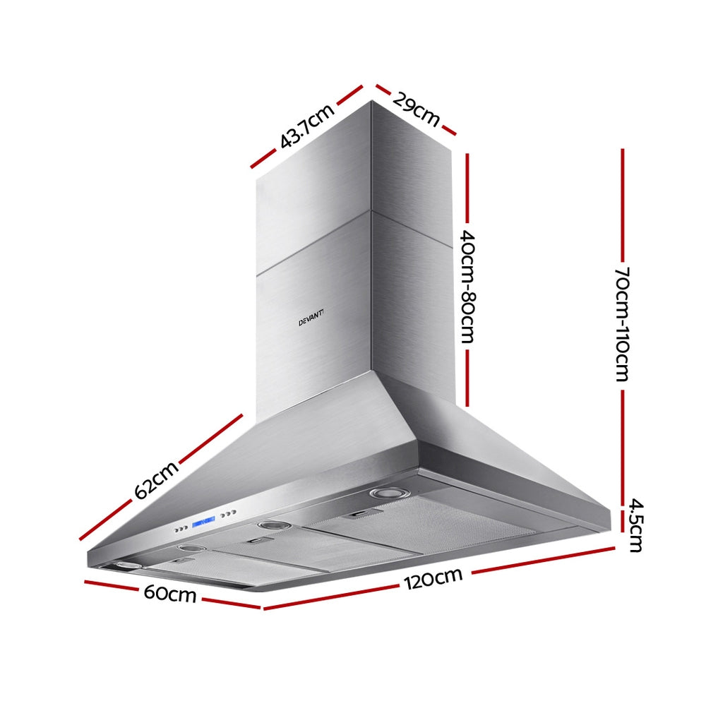 Soft touch three speed switch with LCD display on the range hood