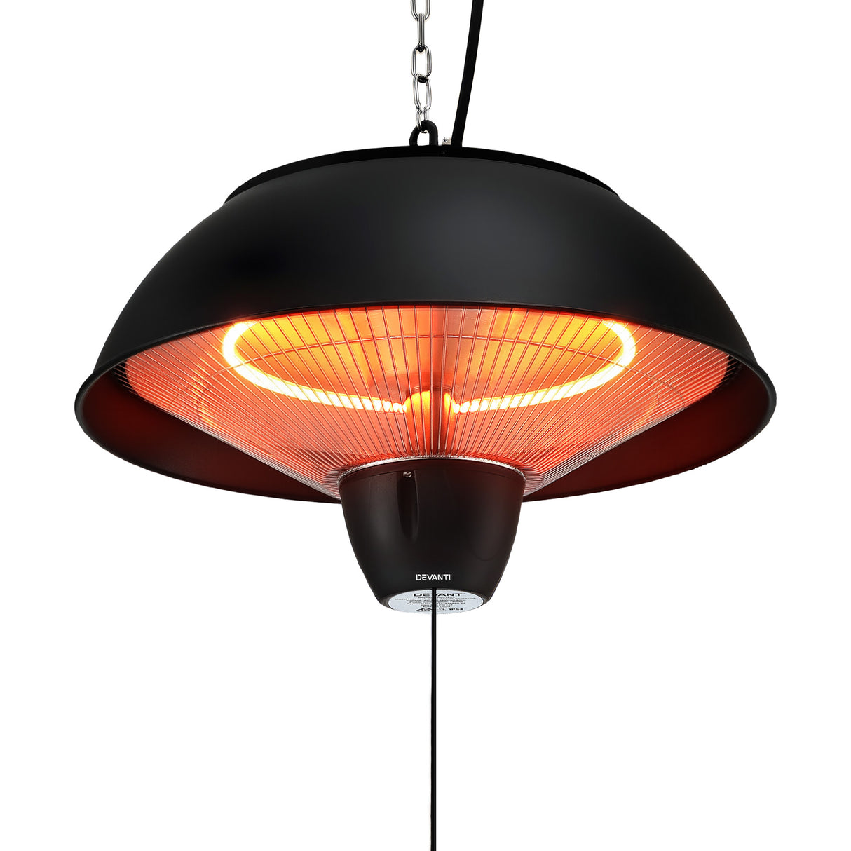 Dimension diagram of the 1500 W ceiling mounted infrared heater