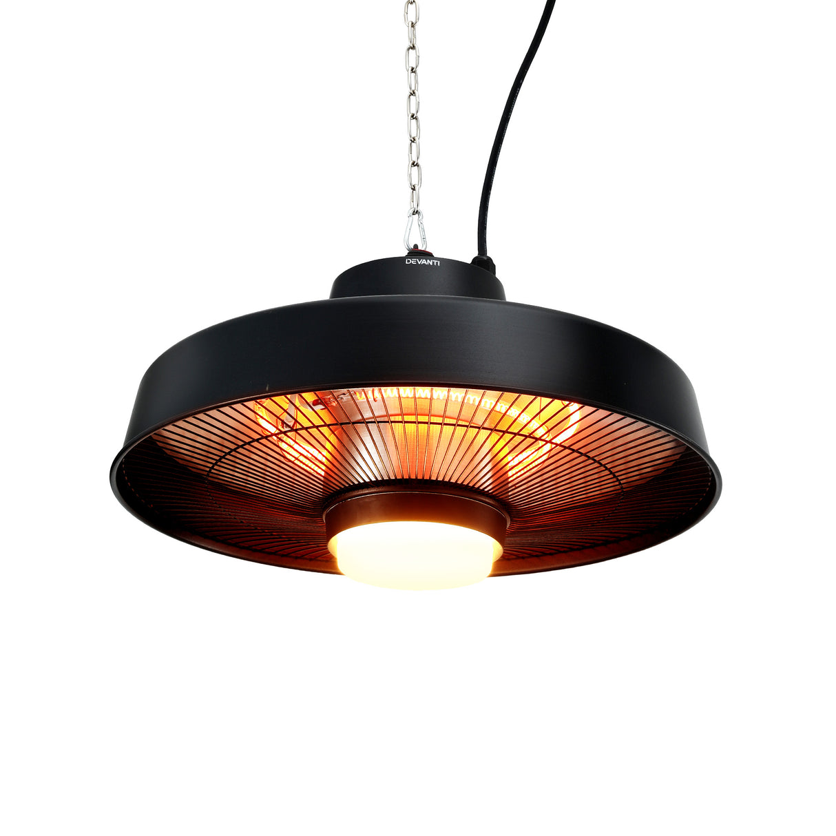 Adjustable hanging height of the black ceiling mount infrared heater