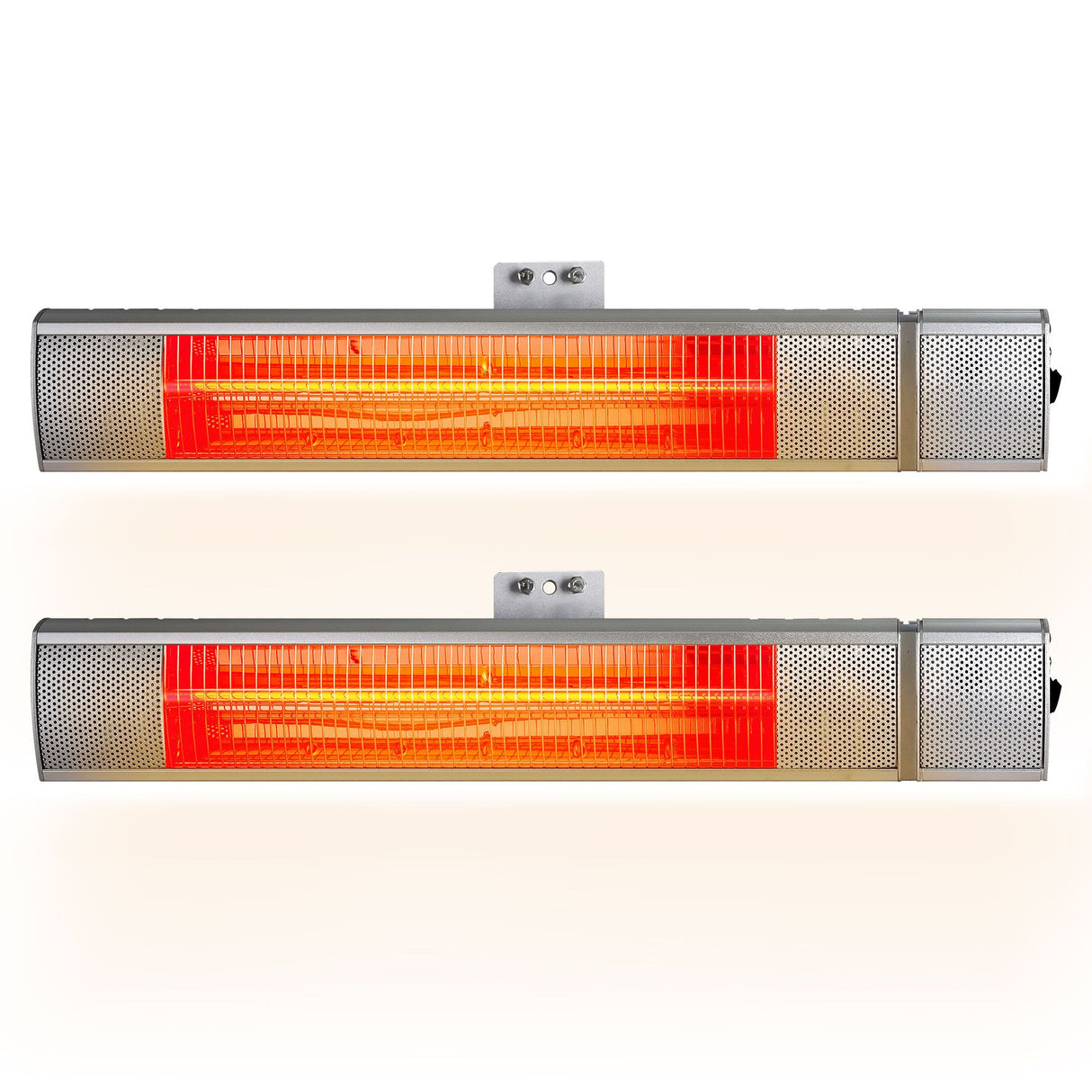 Aluminium reflector and heating element inside the infrared strip heater