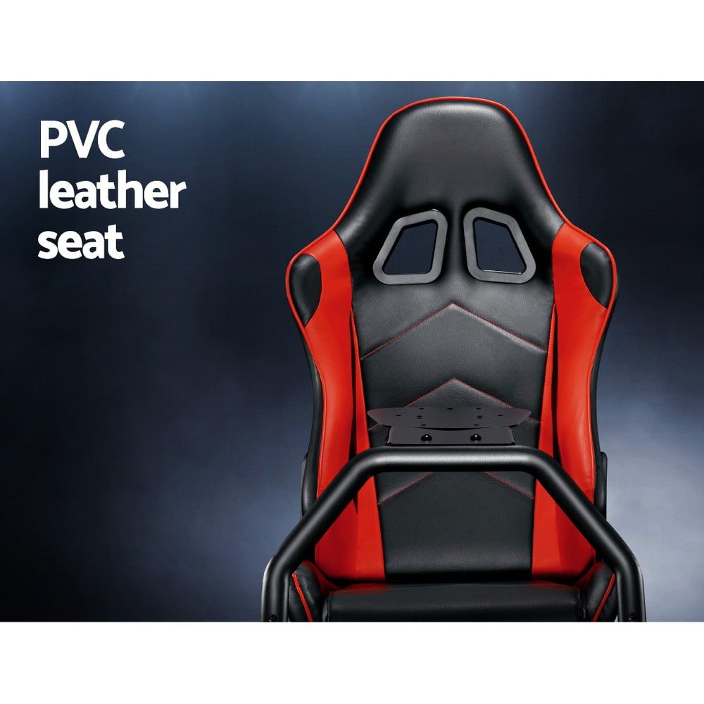 Artiss Racing Simulator Cockpit — Premium Steel and PVC Leather — Allure Home Collections