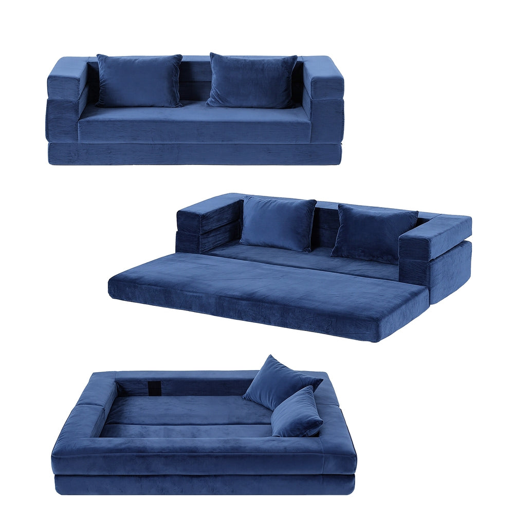 Ametlla 2 Seater Sofa Bed, Blue