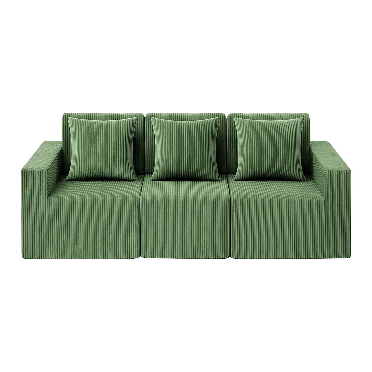 Torredembarra 3 Seater Modular Sofa, Green