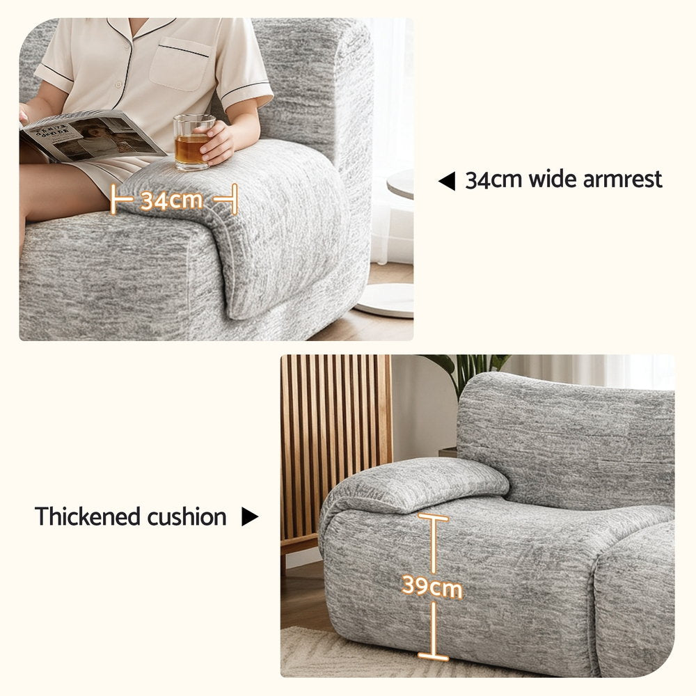 Ampolla 2 Seater Sofa, Light Grey