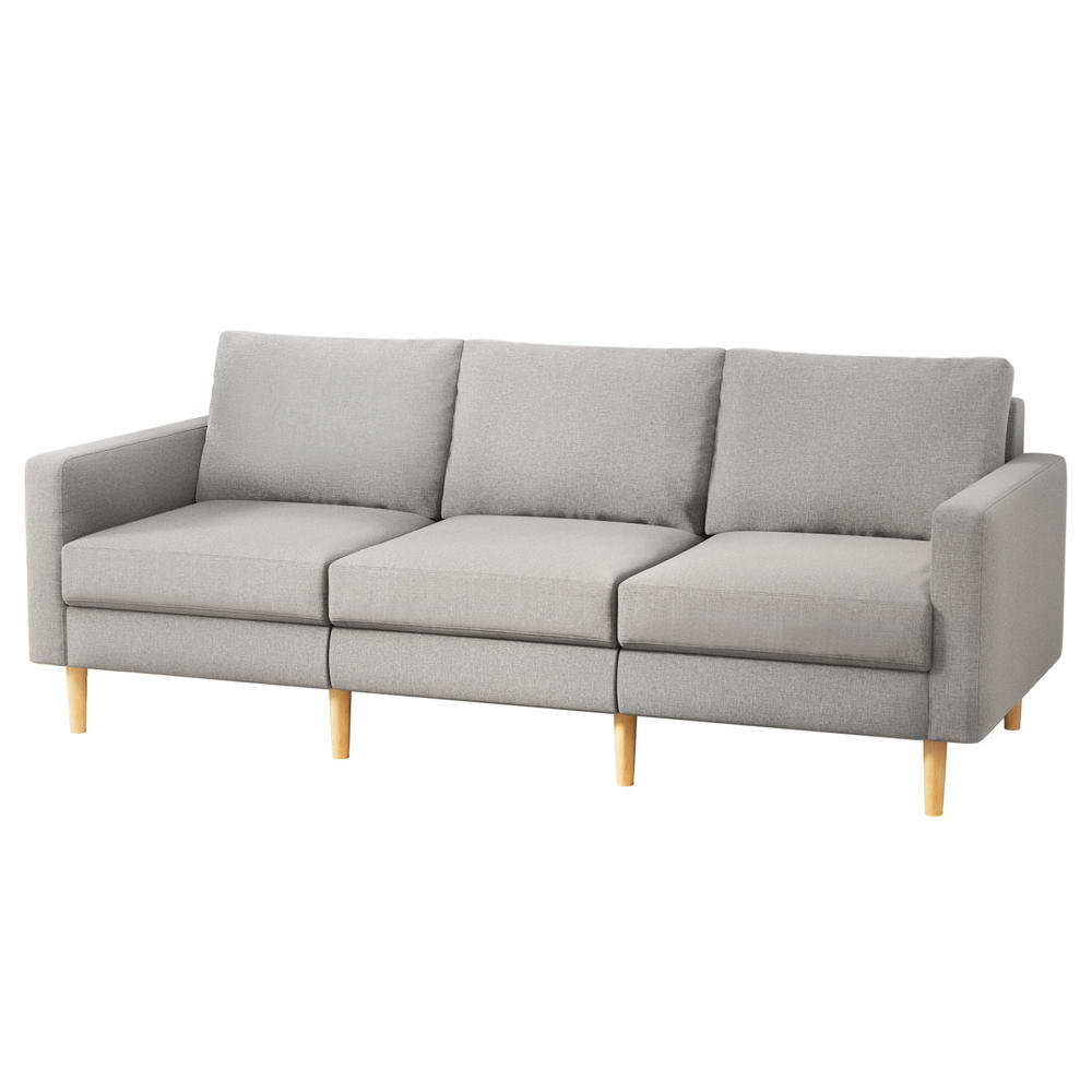Escala Grey linen sofa in a modern living room