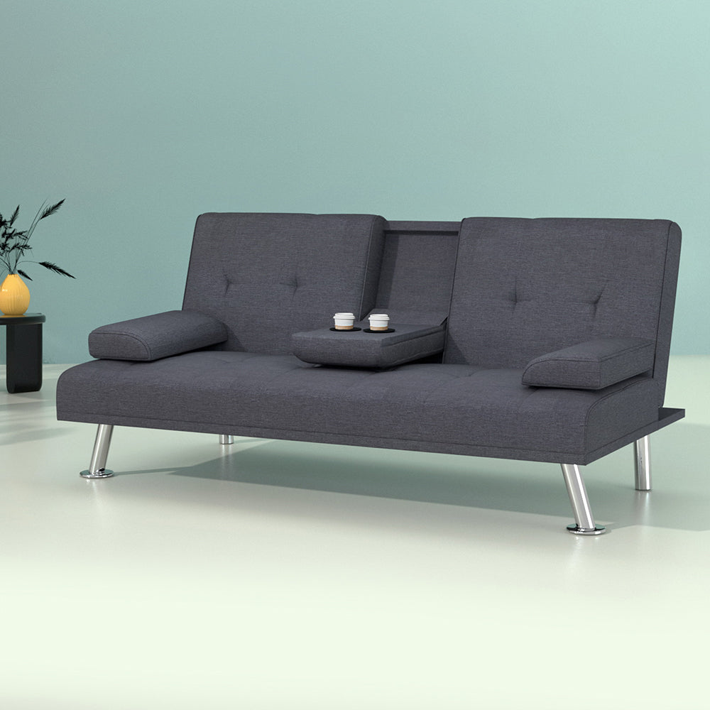 Creixell 3 Seater Sofa Bed, Dark Grey