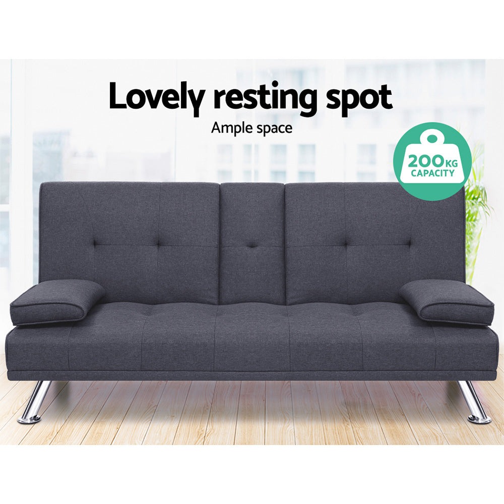 Creixell 3 Seater Sofa Bed, Dark Grey