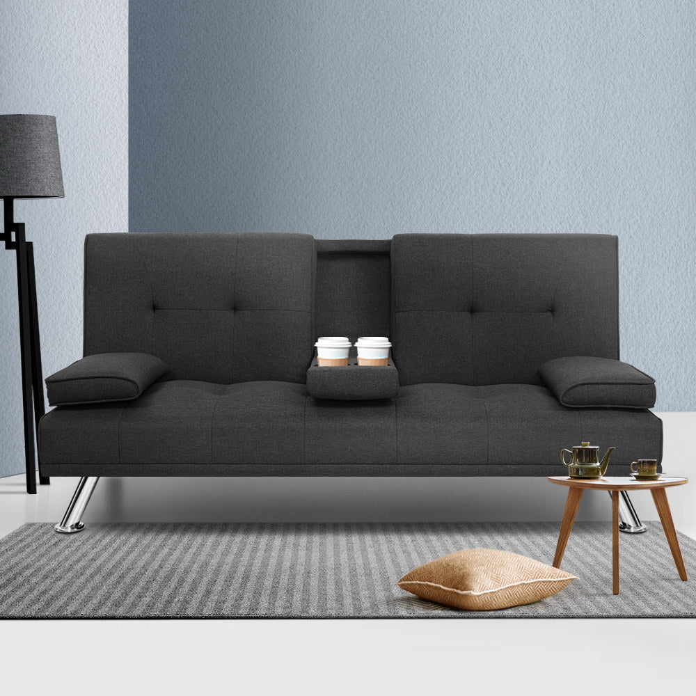 Creixell 3 Seater Sofa Bed, Dark Grey
