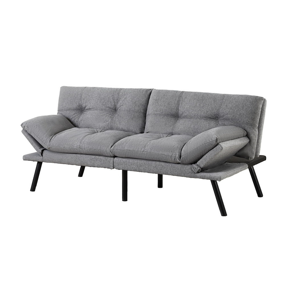 Alcanar Grey linen sofa bed in a modern living room