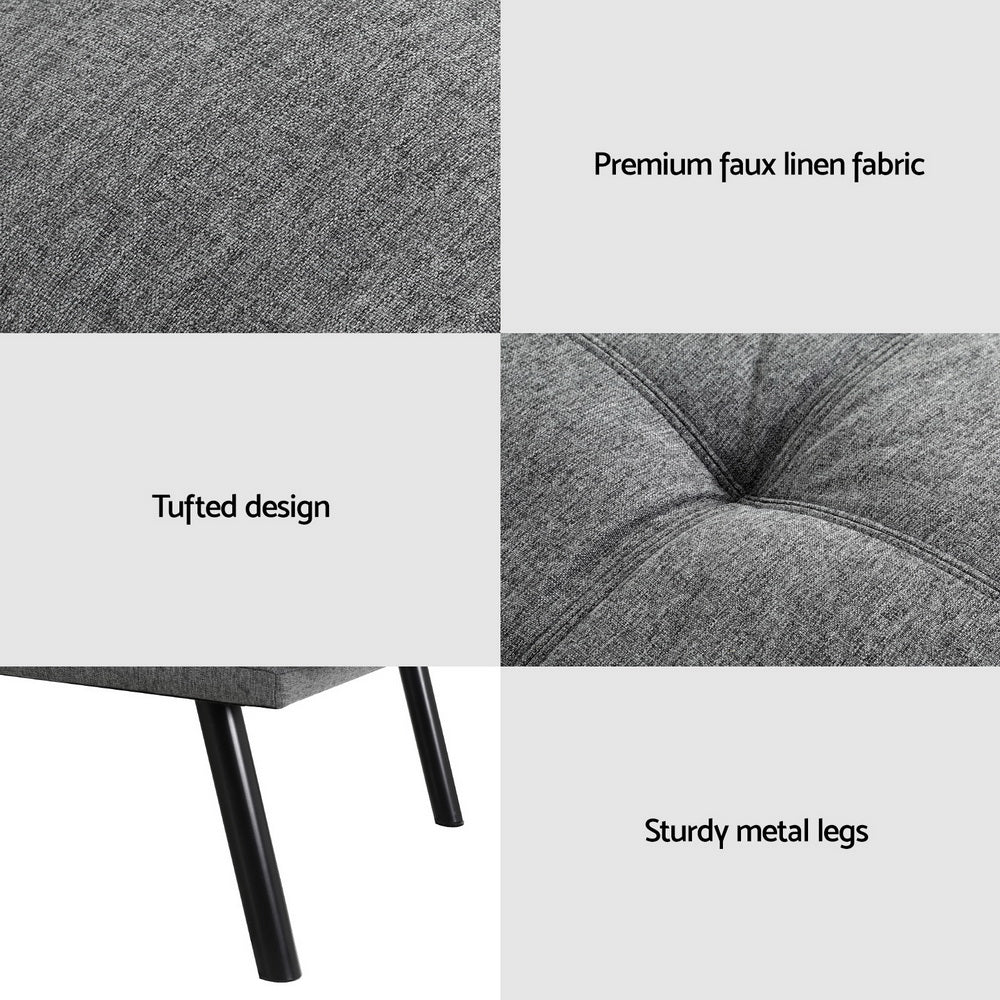 Alcanar 3 Seater Sofa Bed, Grey