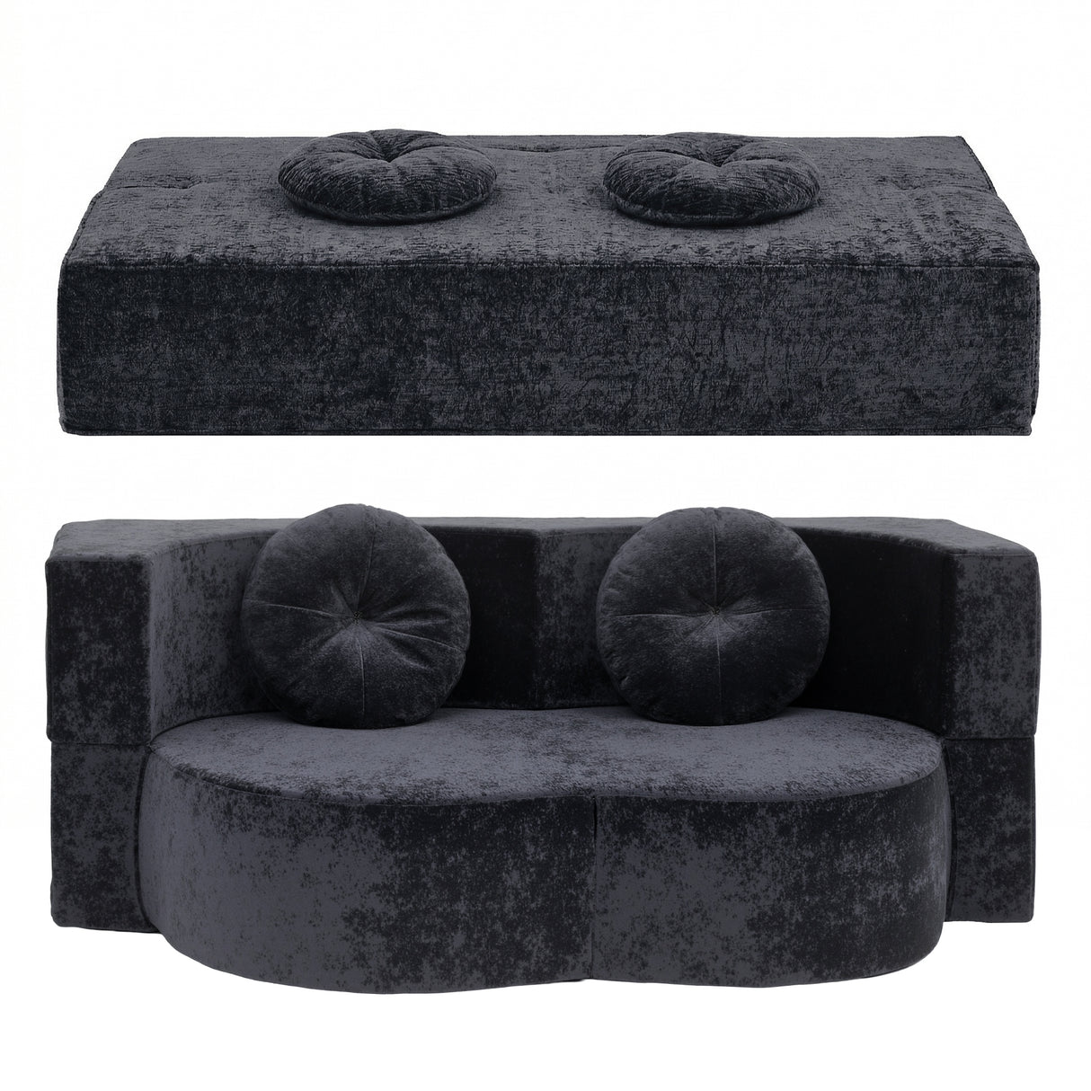 Cunit 2 Seater Sofa Bed, Grey