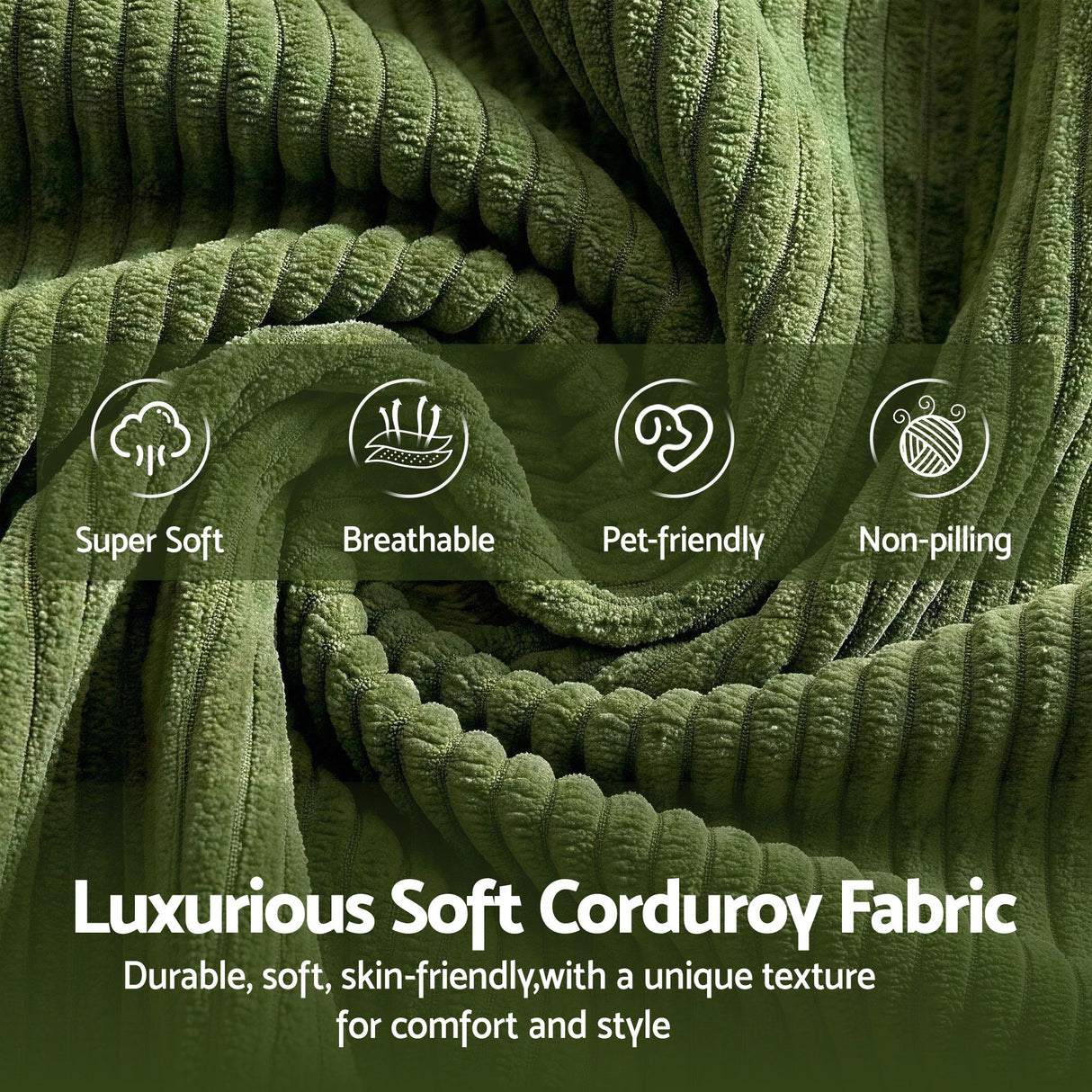 Tavernes 4 Seater Modular Sofa, Green