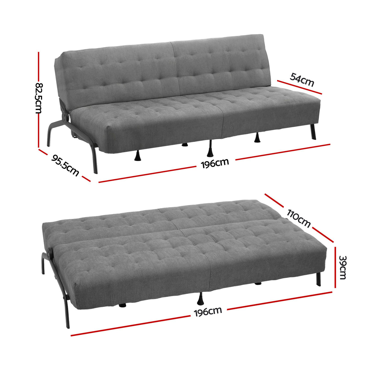 Ronda 3 Seater Sofa Bed