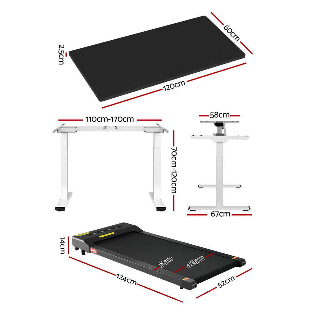 Kambah Electric Standing Desk, Black 120cm view 2