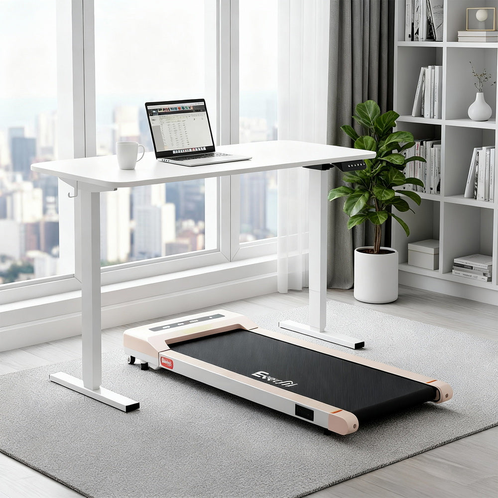 Stirling Electric Standing Desk, White 140cm view 7
