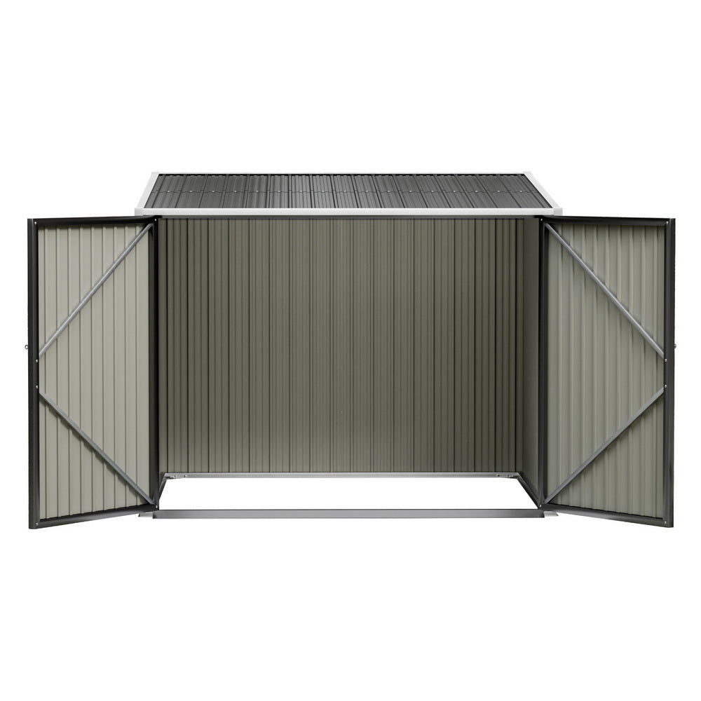 Black metal garden shed 2.06 x 1.96m (view 3)
