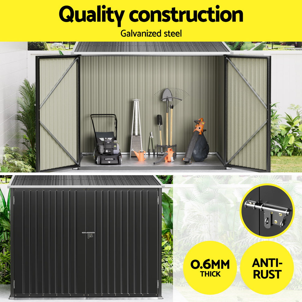 Black metal garden shed 2.06 x 1.96m (view 4)