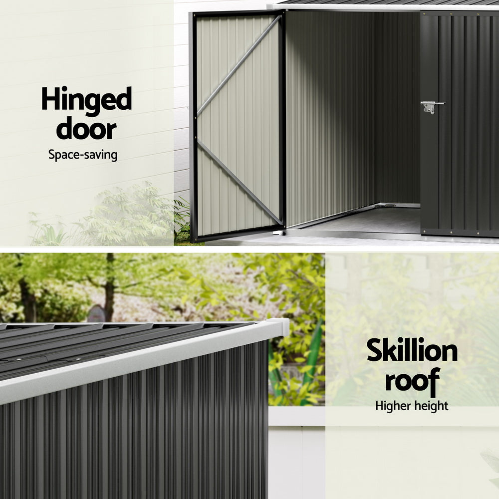 Black metal garden shed 2.06 x 1.96m (view 5)