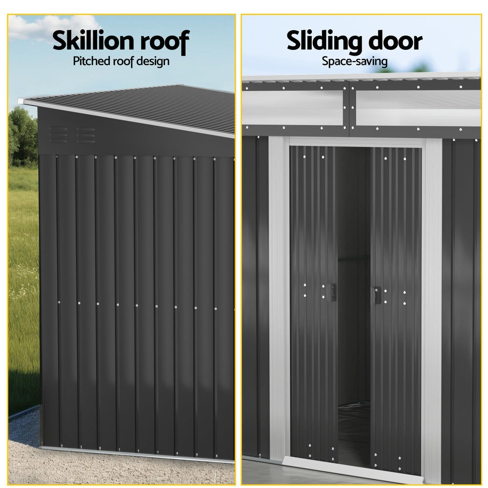 Steel garden shed dimensions diagram