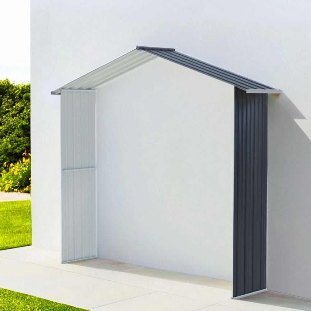 Garden Shed Extension Kit 2.15 x 0.44M Galvanised Steel - Grey