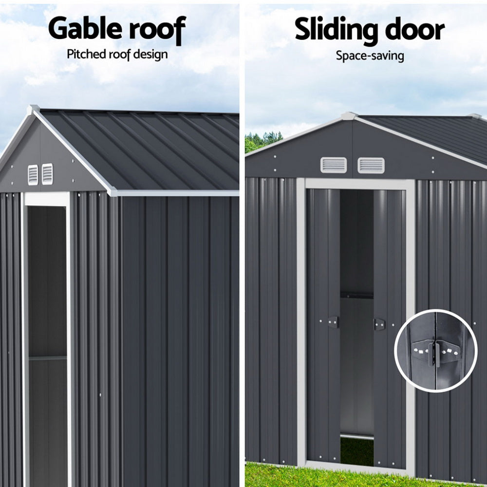 Galvanised steel garden shed panel detail