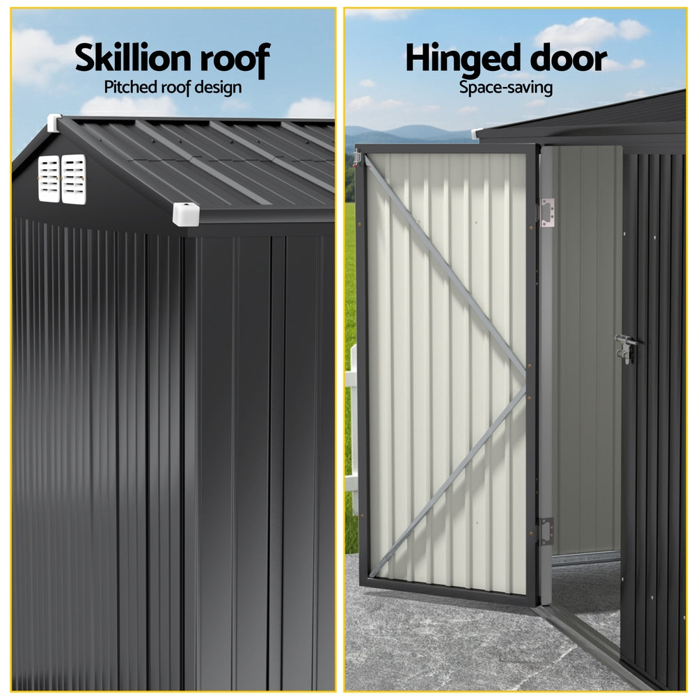 Steel garden shed dimensions diagram
