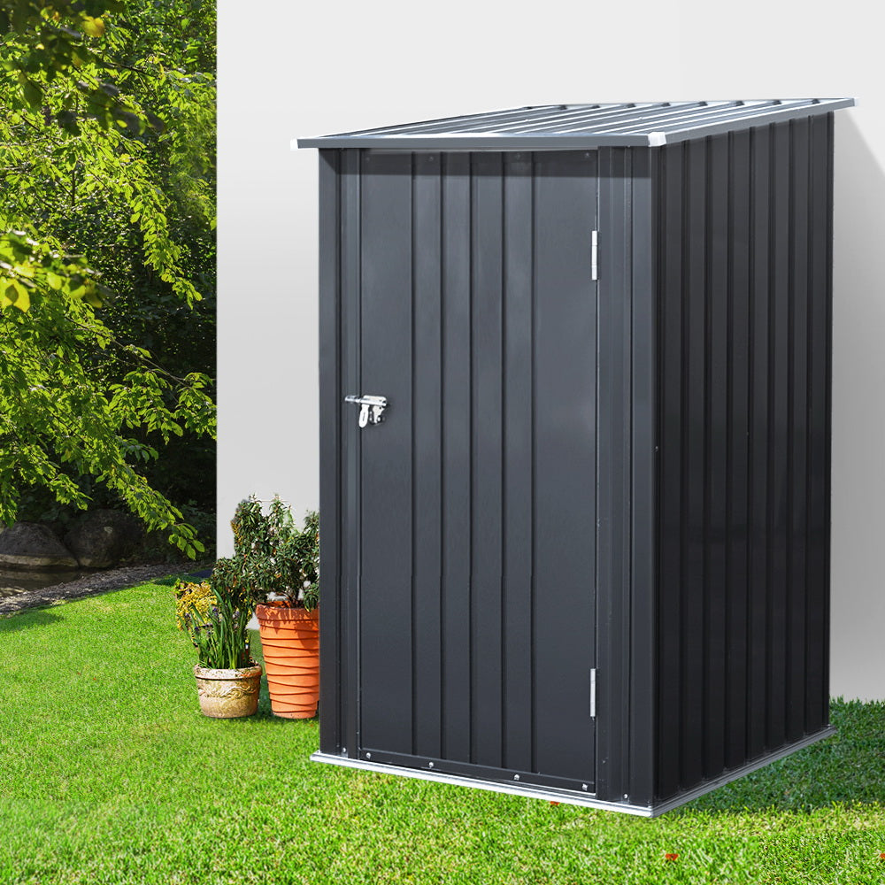 Garden Shed 0.99 x 1.04M Galvanised Steel - Anthracite