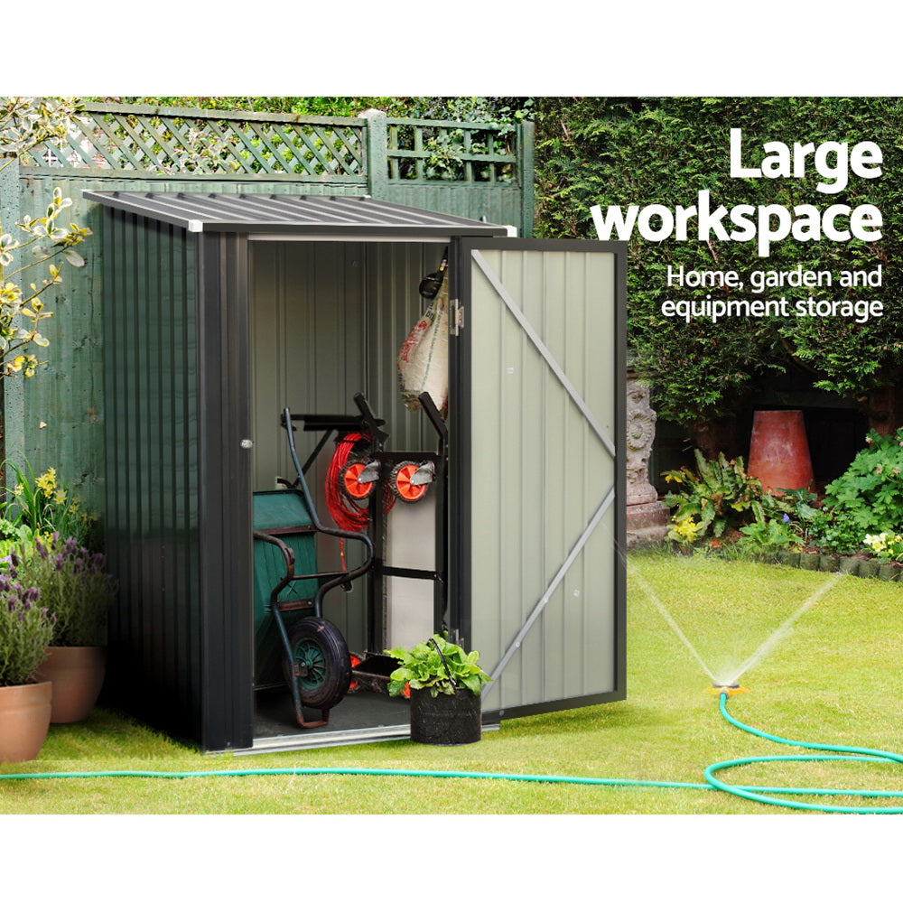 Garden Shed 0.99 x 1.04M Galvanised Steel - Anthracite