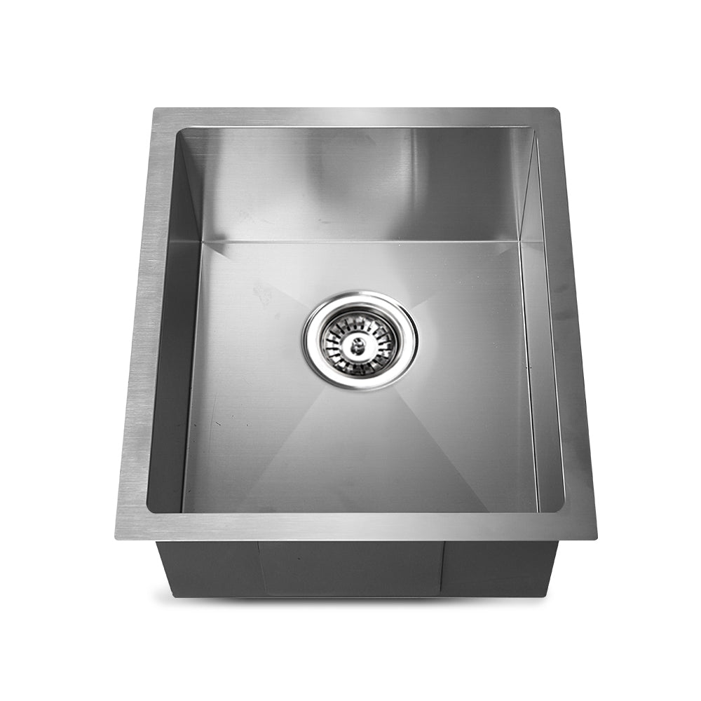Stainless steel kitchen sink, silver single bowl 45x39cm