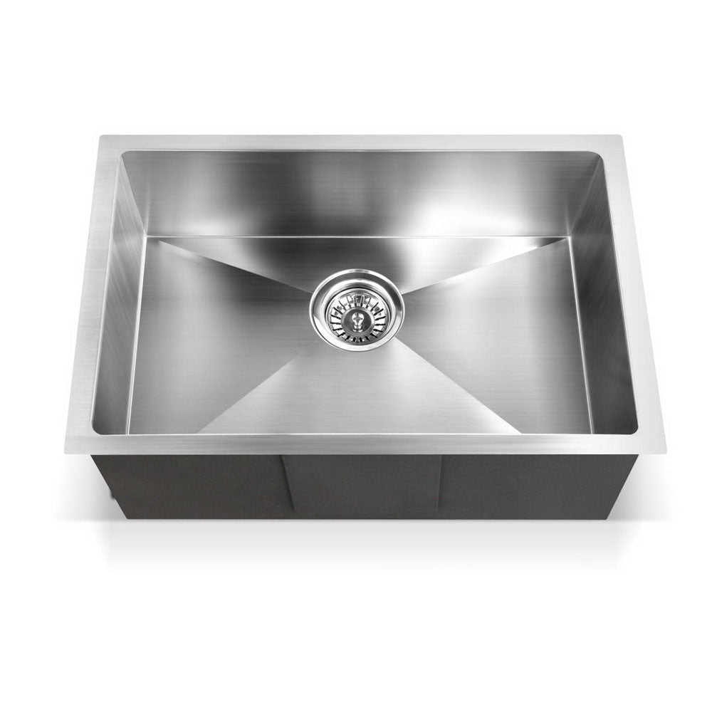 Kitchen sink, stainless steel silver single bowl 60x45cm