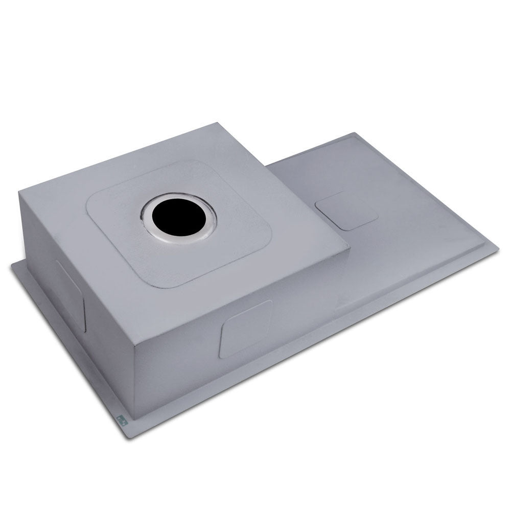 Stainless steel kitchen sink, silver single bowl 87x45cm