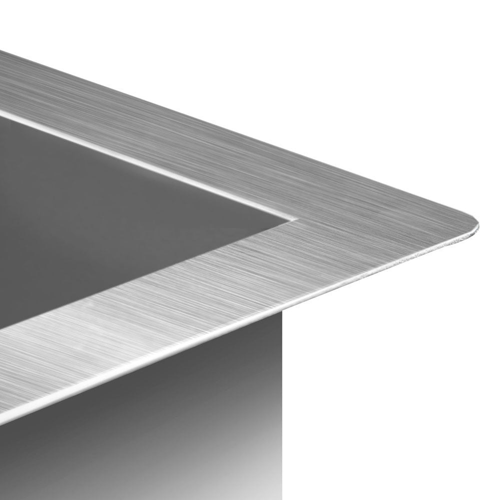 Stainless steel kitchen sink, silver single bowl 87x45cm