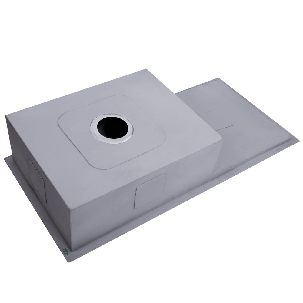 Stainless steel kitchen sink, silver single bowl 96x45cm