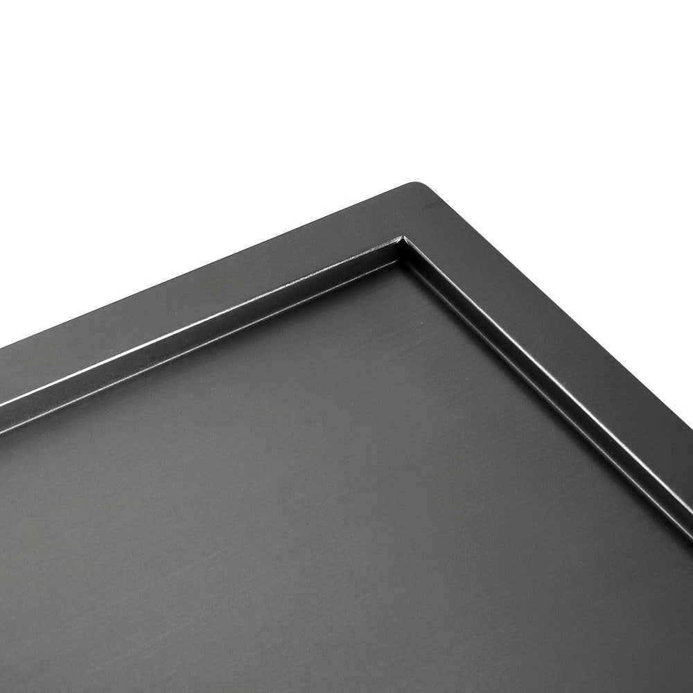 Stainless steel kitchen sink, black double bowl 100x45cm