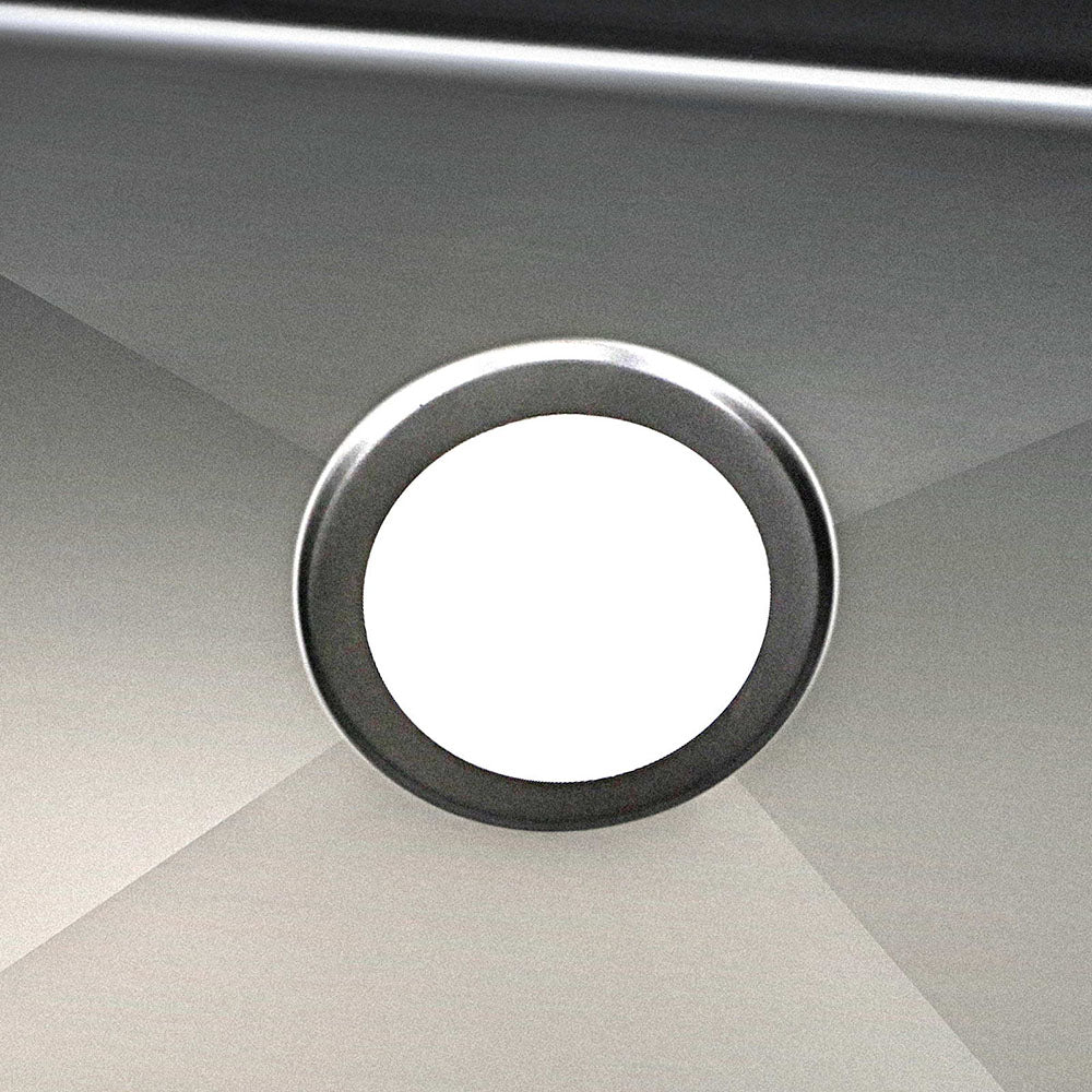 Stainless steel kitchen sink, black single bowl 44x44cm