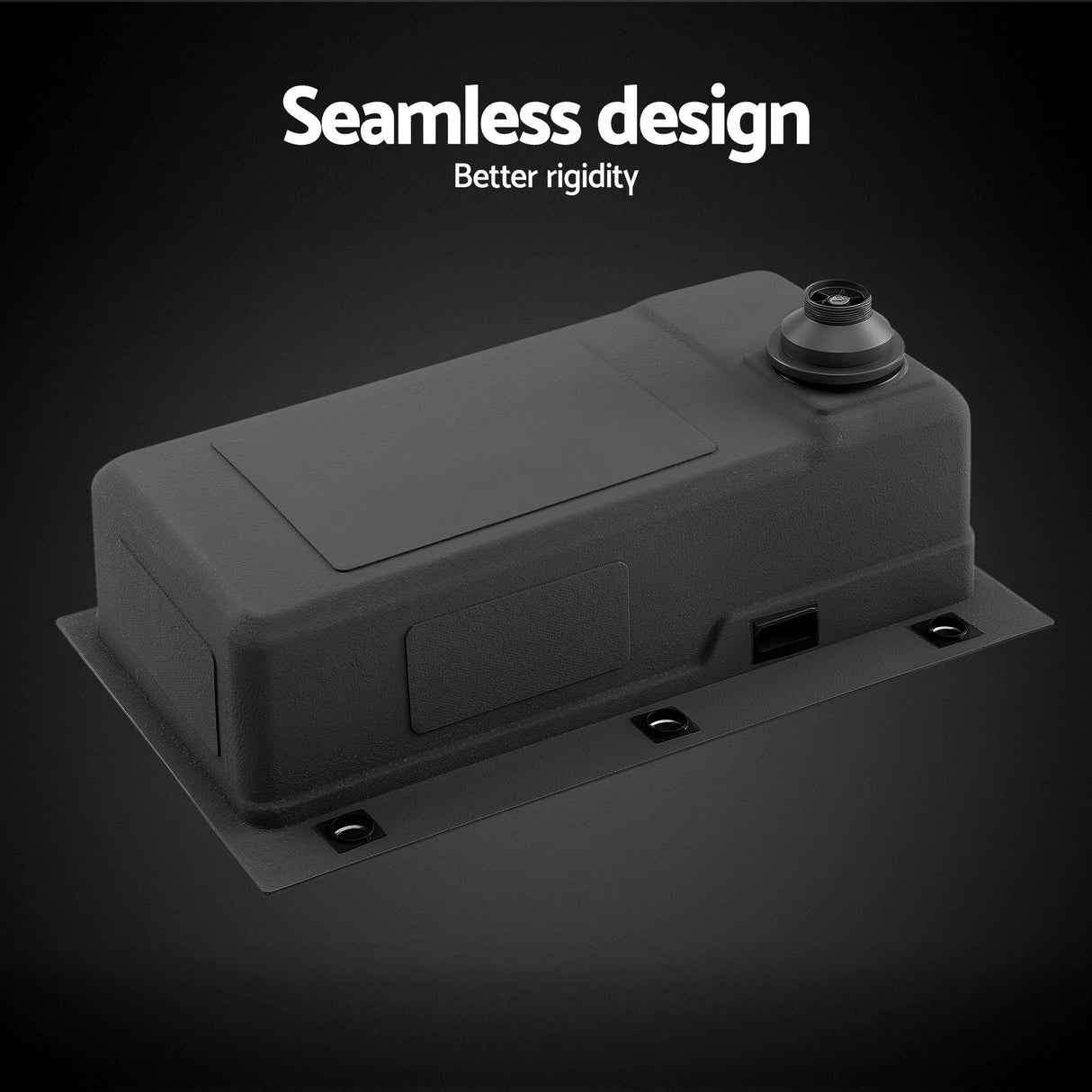 Stainless steel kitchen sink, black single bowl 75x45cm