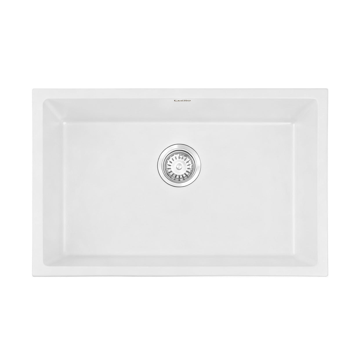 Granite stone kitchen sink, white single bowl 70x45cm