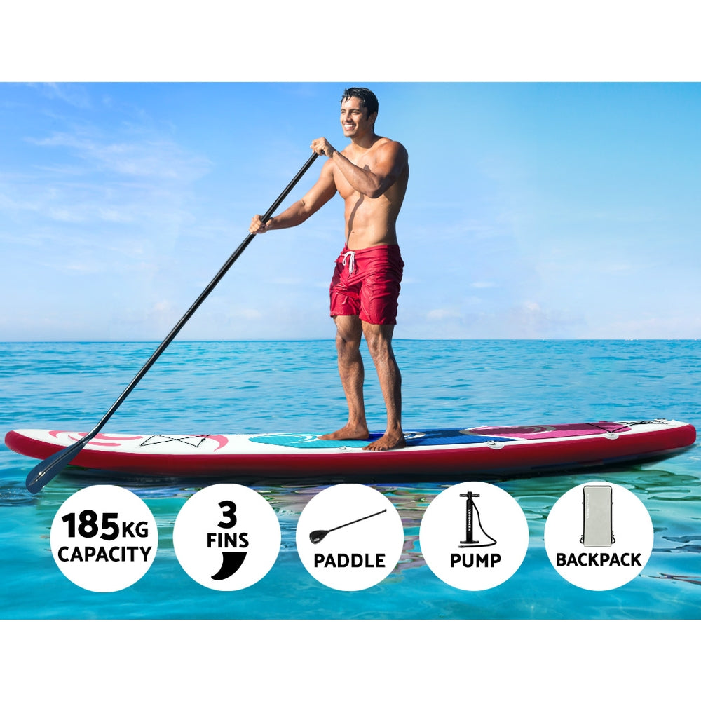 Inflatable Stand Up Paddle Board and Kayak, 11ft Pink
