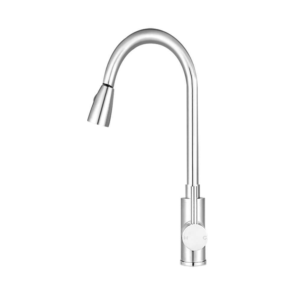 Pull Out Kitchen Mixer Tap Gooseneck Chrome