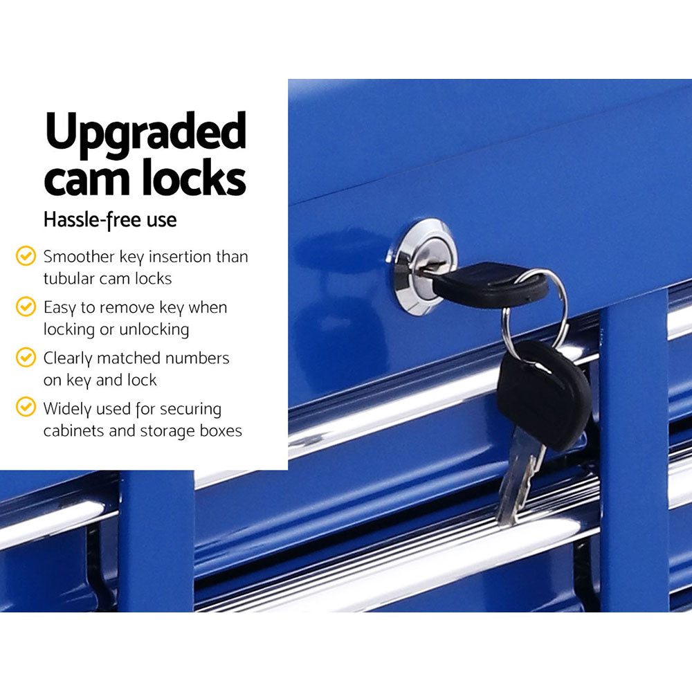 Tool chest ball-bearing drawer slide detail