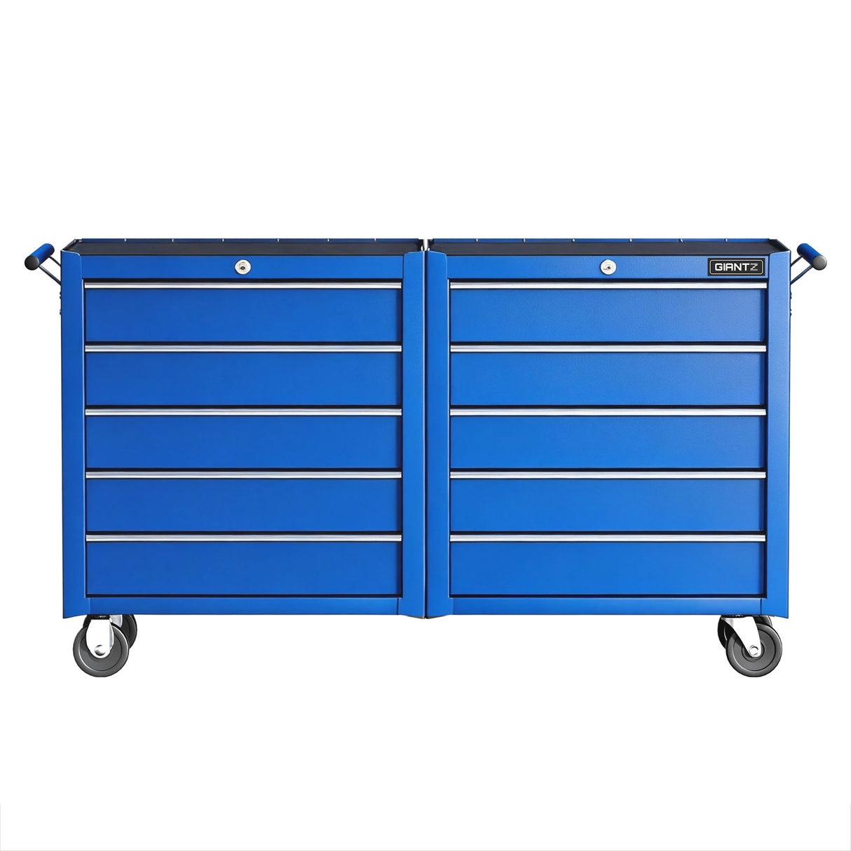 Tool chest trolley with 10 drawers in blue