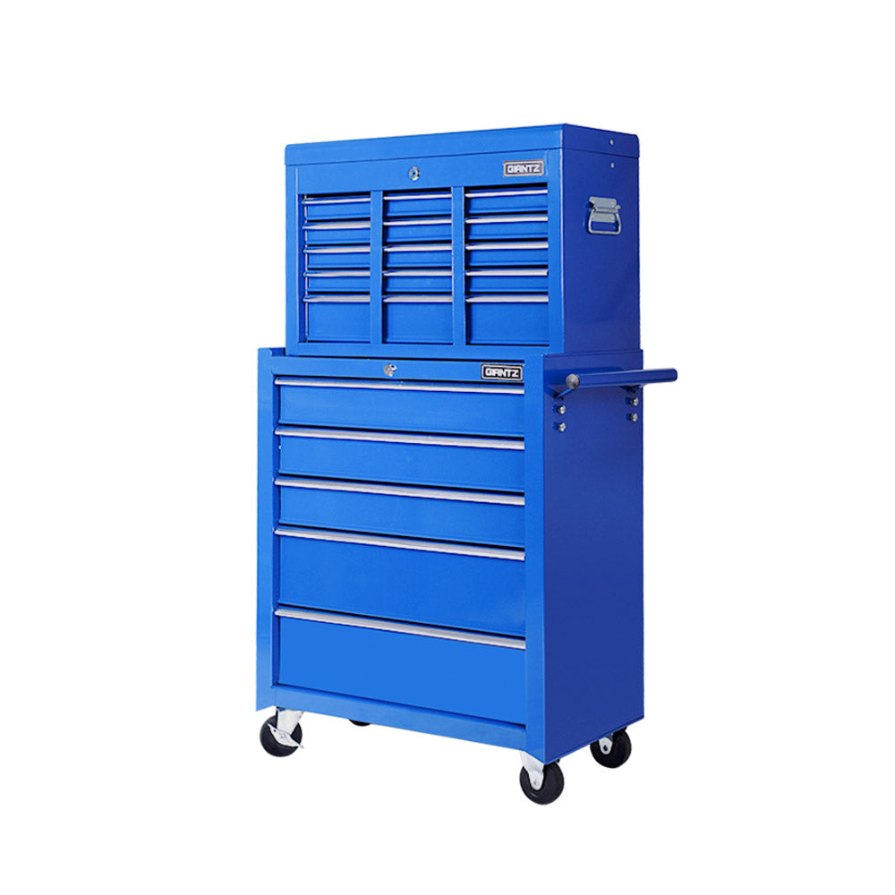 Tool Cabinet Chest Trolley, 14 Drawers Blue