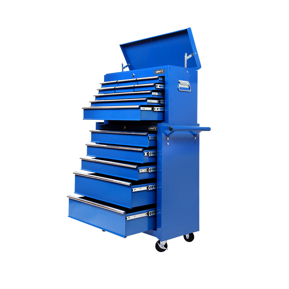 Tool Cabinet Chest Trolley, 14 Drawers Blue