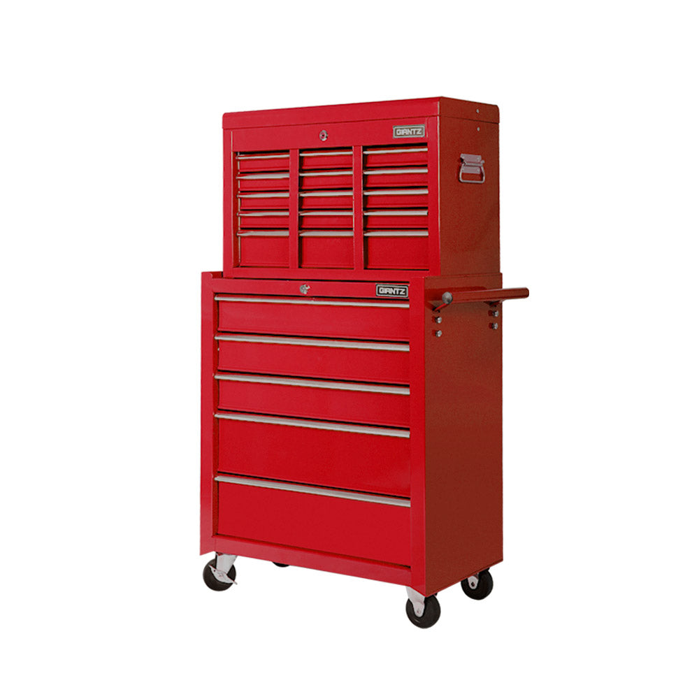 Tool Cabinet Chest Trolley, 14 Drawers Red