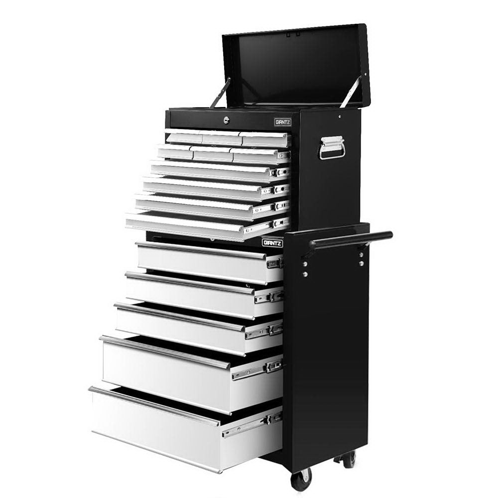 15 Drawer Tool Chest and Trolley Black and Grey
