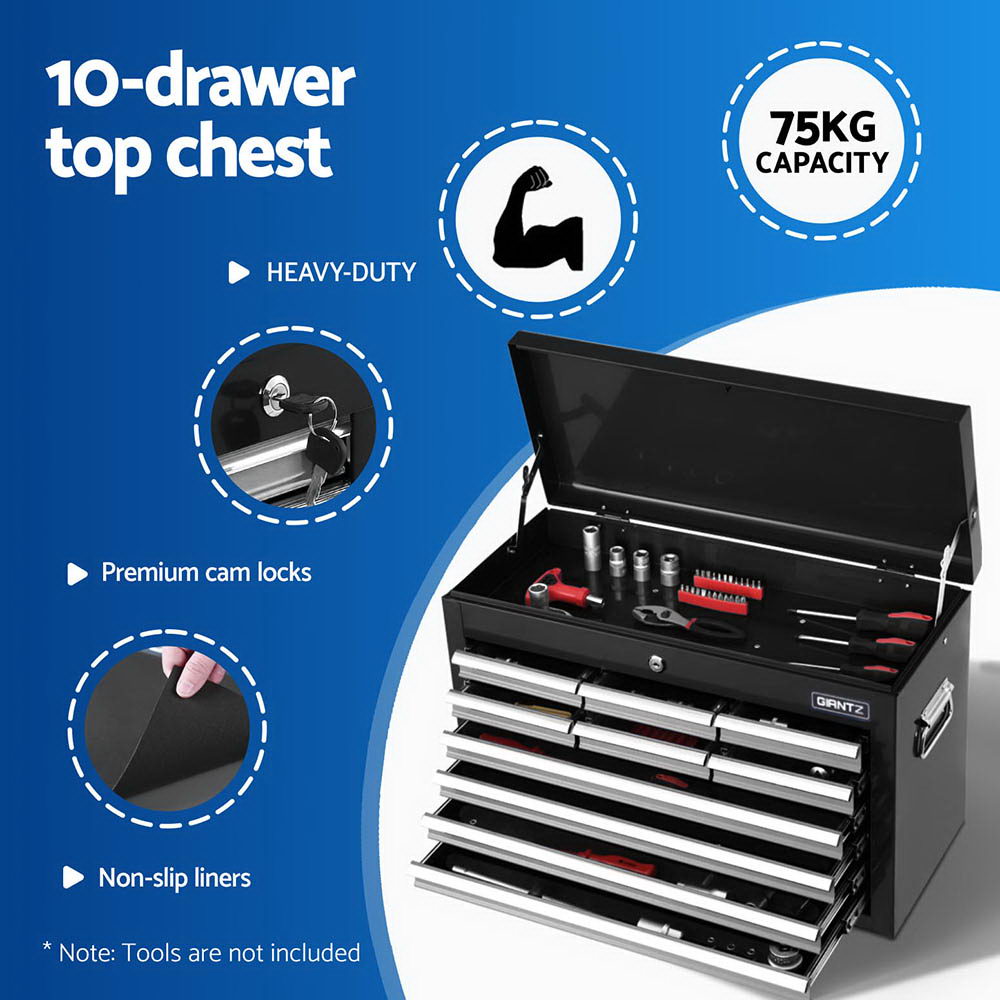 15 Drawer Tool Chest and Trolley Black and Grey