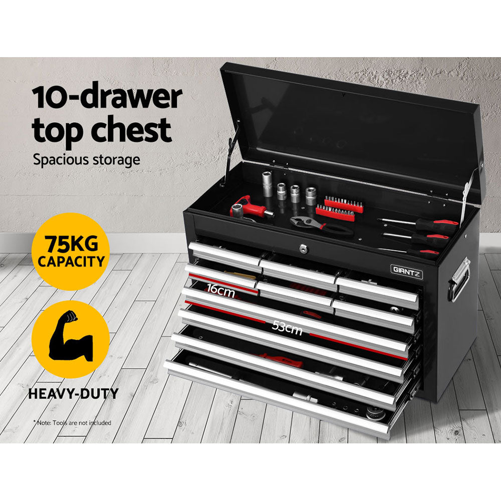 17 Drawer Tool Chest and Trolley Combo Black and Grey