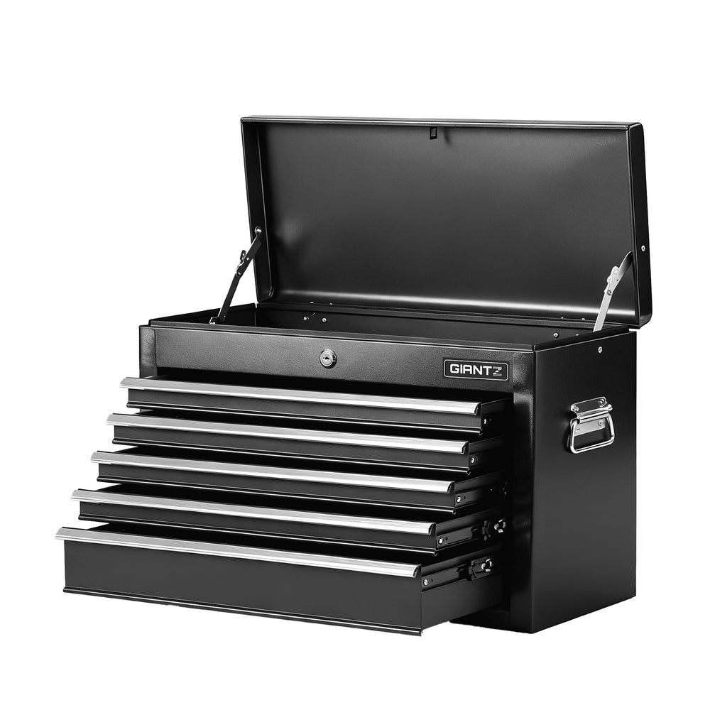 5 Drawer Steel Tool Chest Lockable Garage Storage Cabinet Black