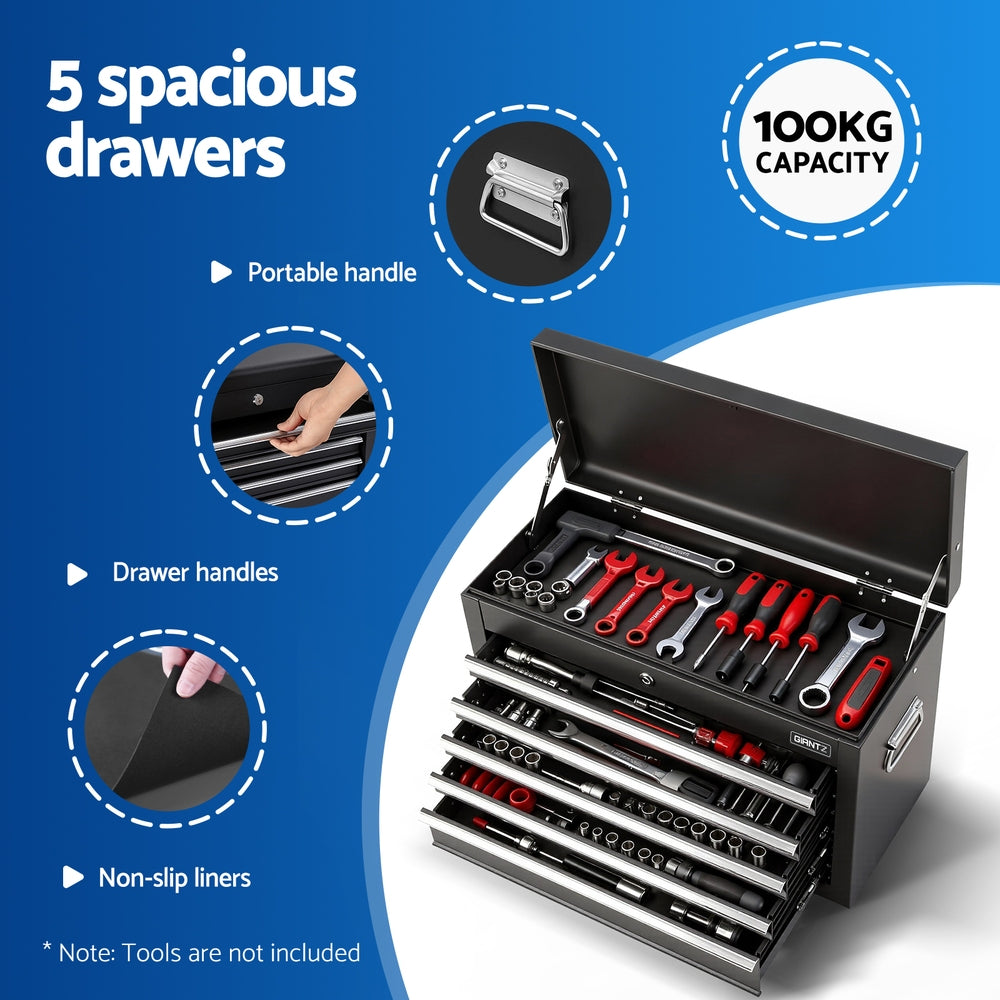 5 Drawer Steel Tool Chest side view