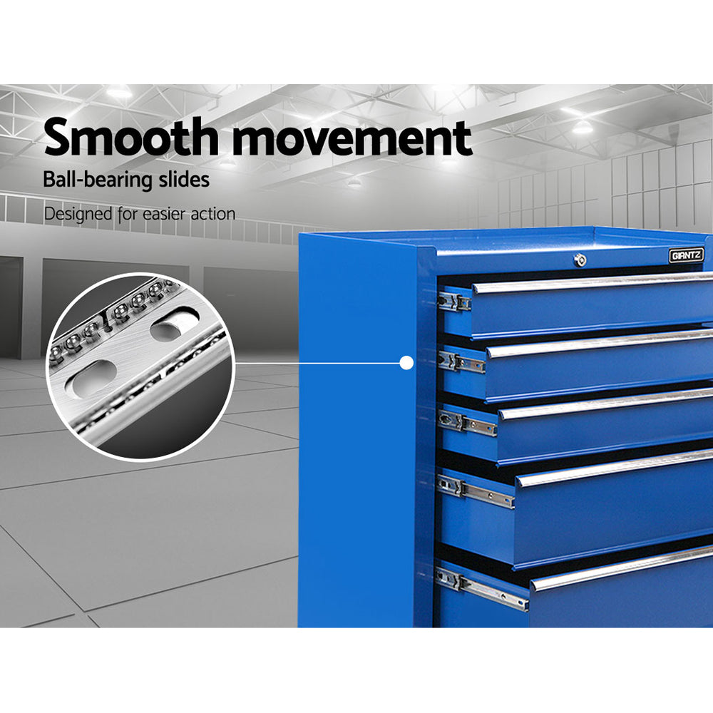 5 Drawer Roller Tool Cabinet Trolley Blue